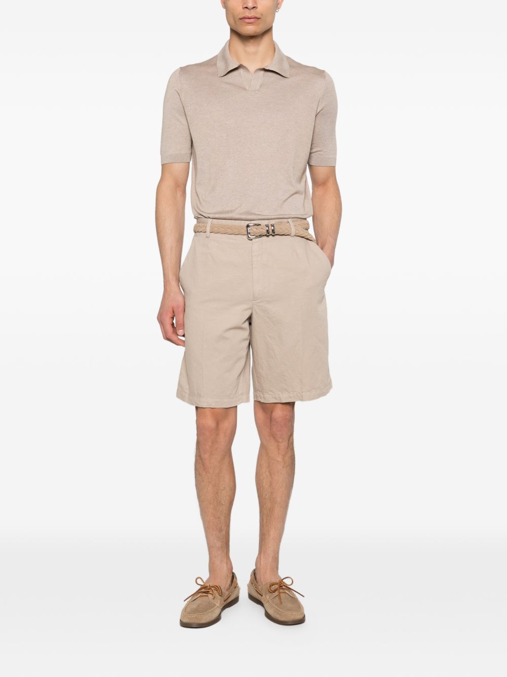 Pantaloncini con passanti per cintura in beige Zegna - uomo 