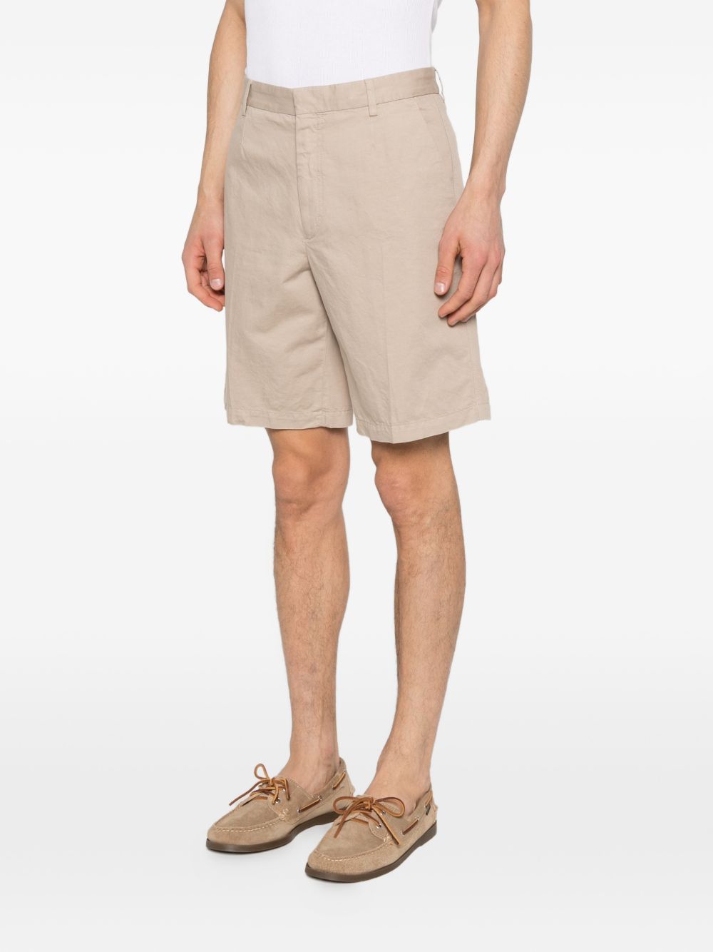 Pantaloncini con passanti per cintura in beige Zegna - uomo 