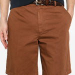 Pantaloncini con parte anteriore piatta in marrone Zegna - uomo 