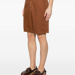 Pantaloncini con parte anteriore piatta in marrone Zegna - uomo 
