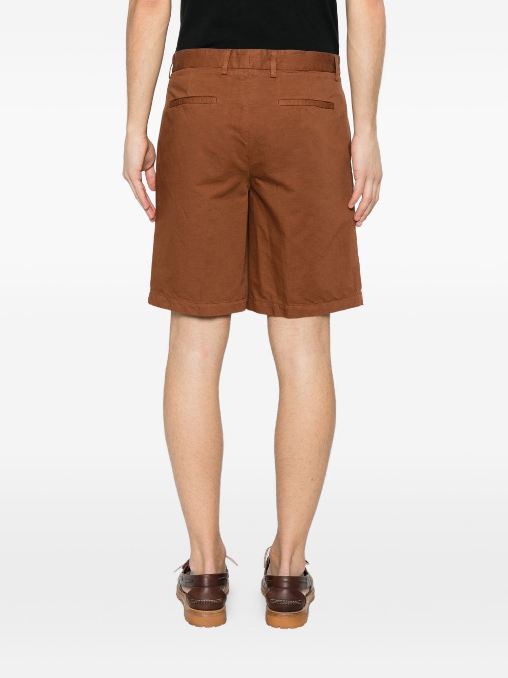 Pantaloncini con parte anteriore piatta in marrone Zegna - uomo 