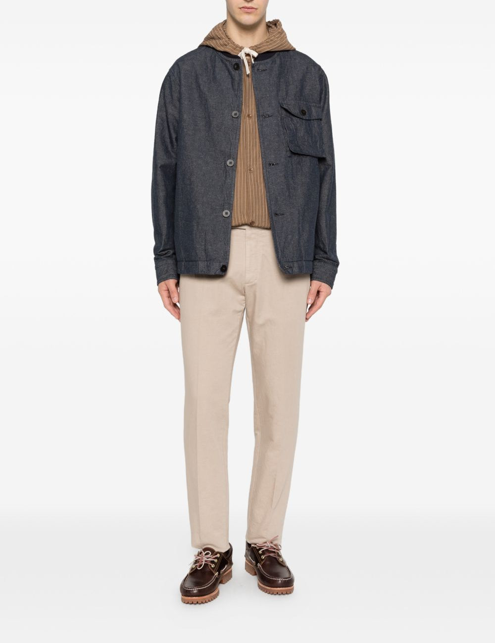 Pantaloni chino con passanti per cintura in beige Zegna - uomo 