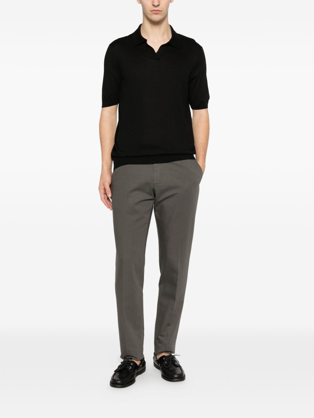 Pantaloni chino con passanti per cintura in grigio Zegna - uomo 