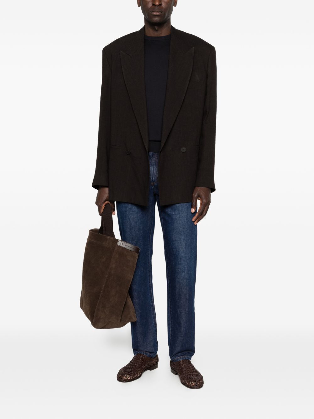 Jeans City  in blu Zegna - uomo 