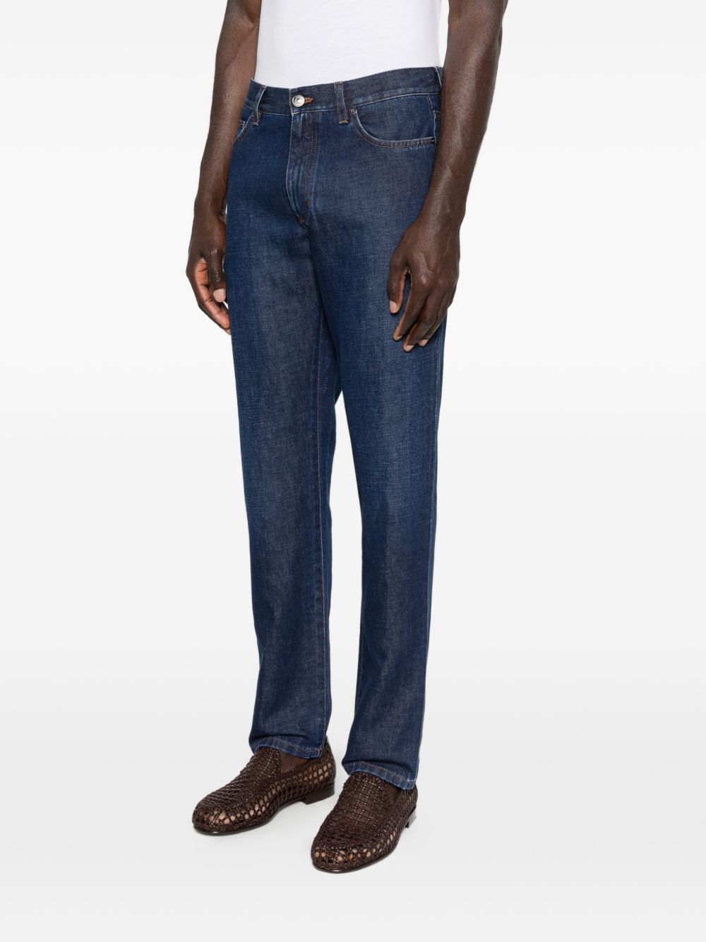 Jeans City  in blu Zegna - uomo 