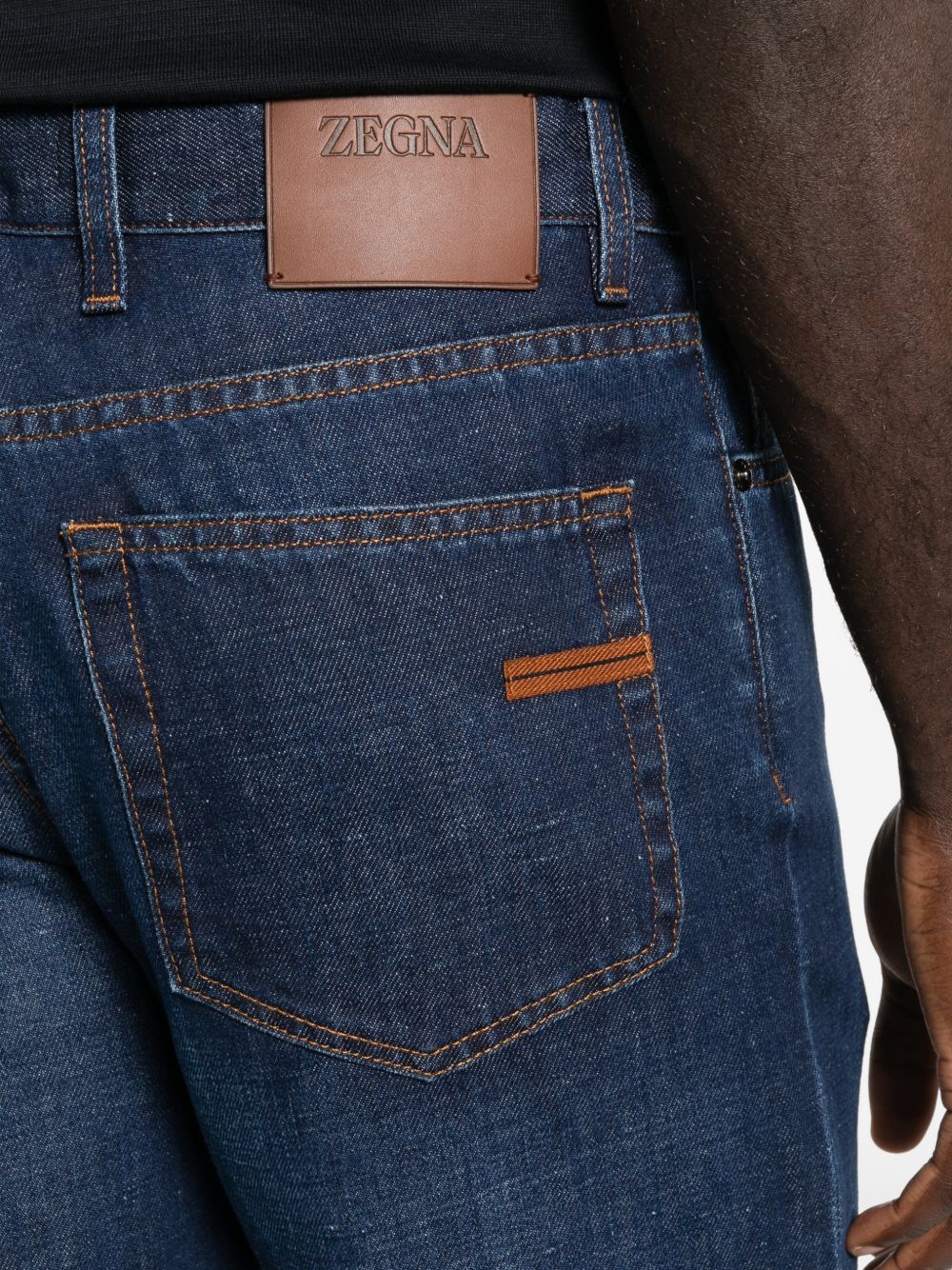 Jeans City  in blu Zegna - uomo 