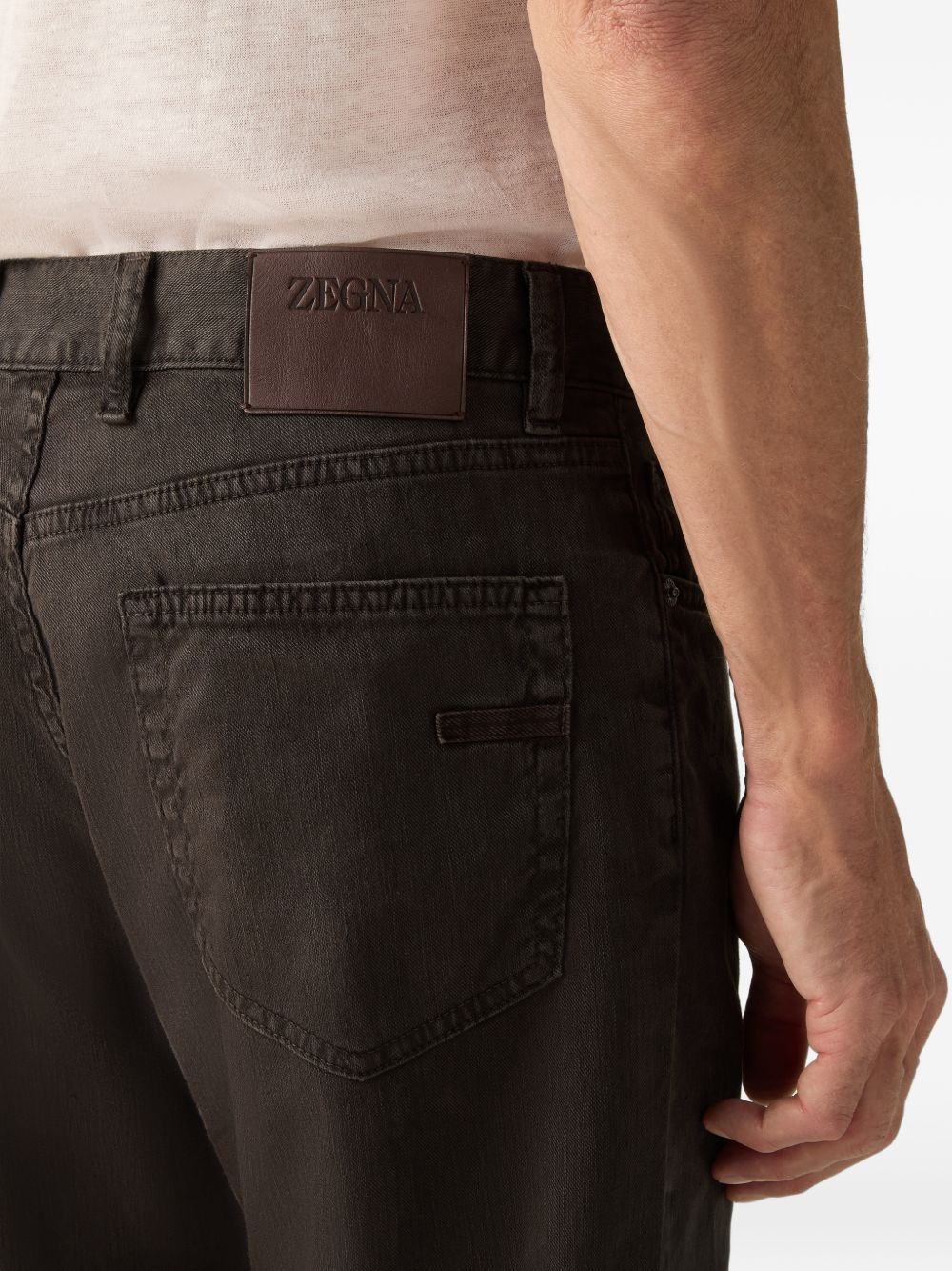 Pantaloni Stretch Roccia in nero Zegna - uomo 
