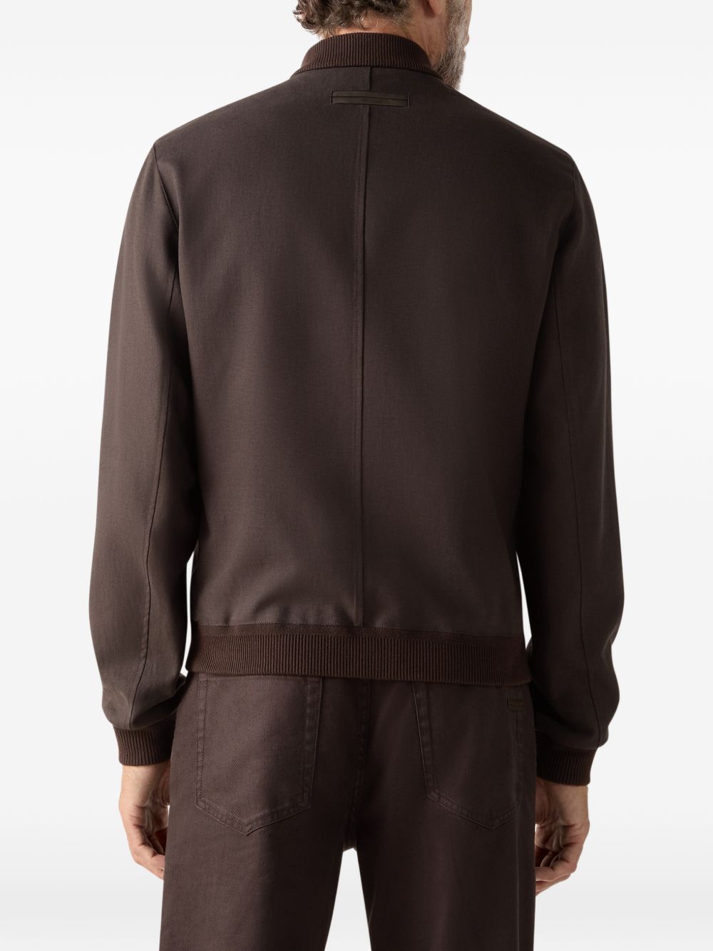 Bomber Oasi Lino in marrone Zegna - uomo 