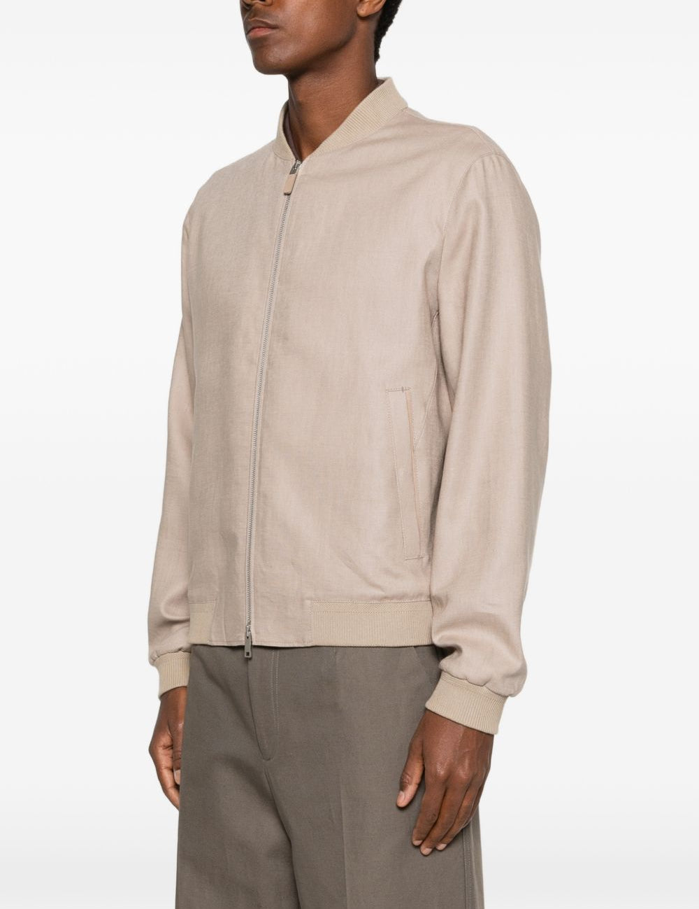Giacca con zip oasi in beige Zegna - uomo 