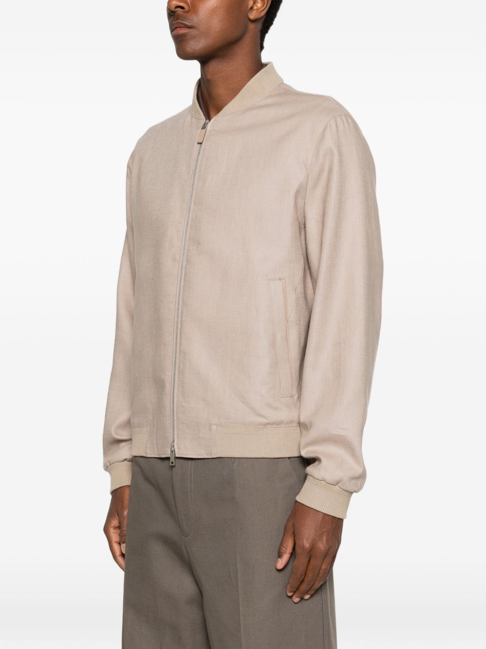 Giacca con zip oasi in beige Zegna - uomo 