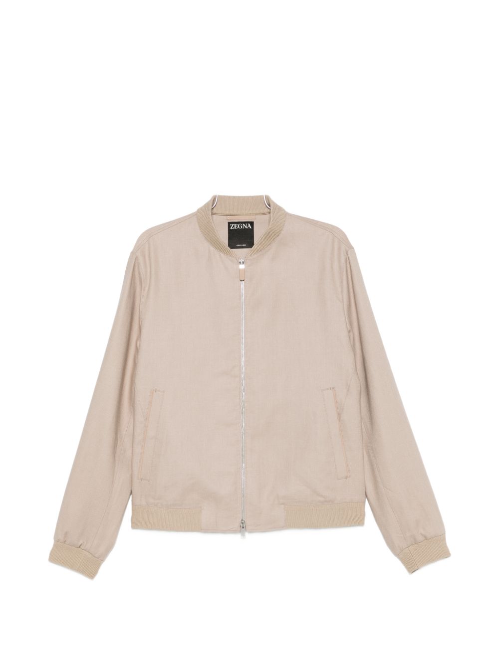 Giacca con zip oasi in beige Zegna - uomo 