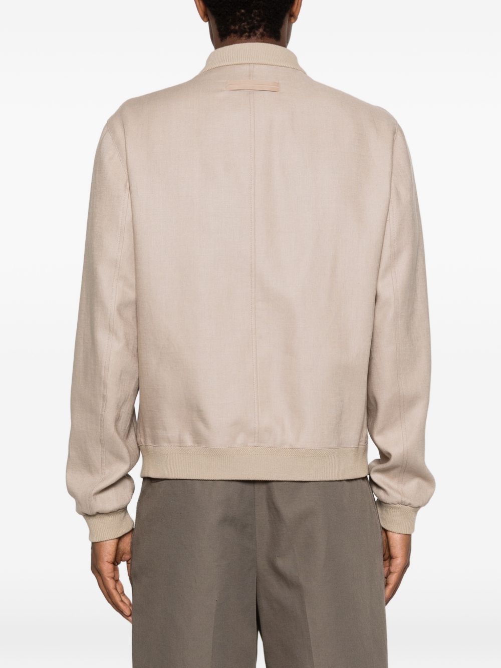 Giacca con zip oasi in beige Zegna - uomo 