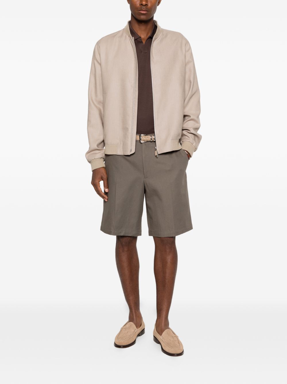 Giacca con zip oasi in beige Zegna - uomo 