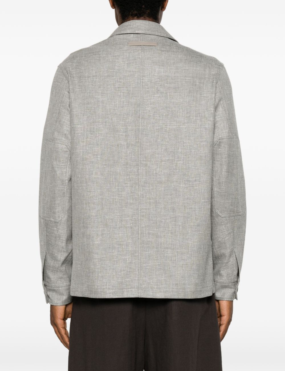 Camicia con bottoni e tasca con patta in grigio Zegna - uomo 