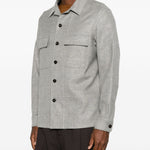 Camicia con bottoni e tasca con patta in grigio Zegna - uomo 