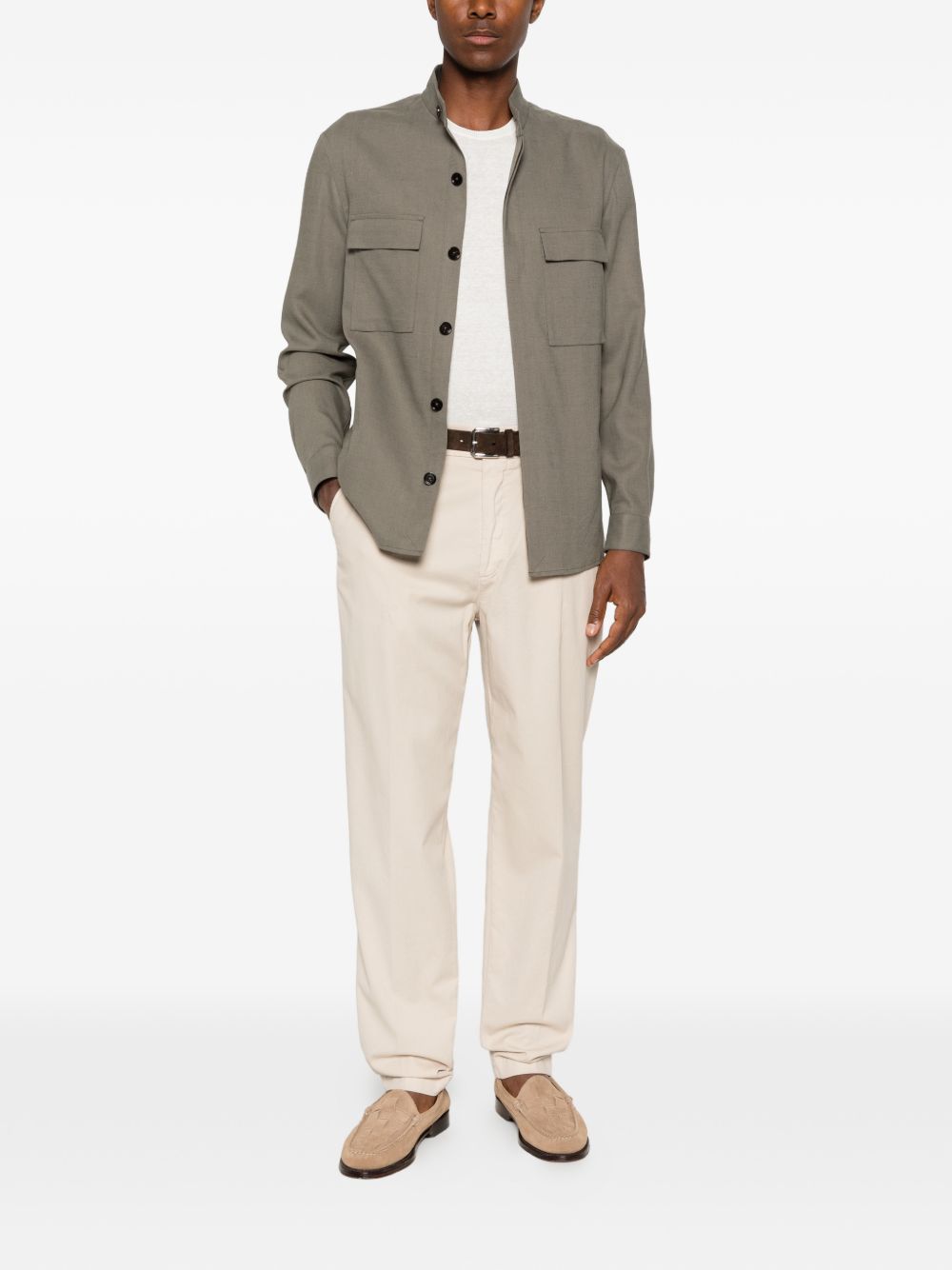 Camicia in lino oasi in verde Zegna - uomo 