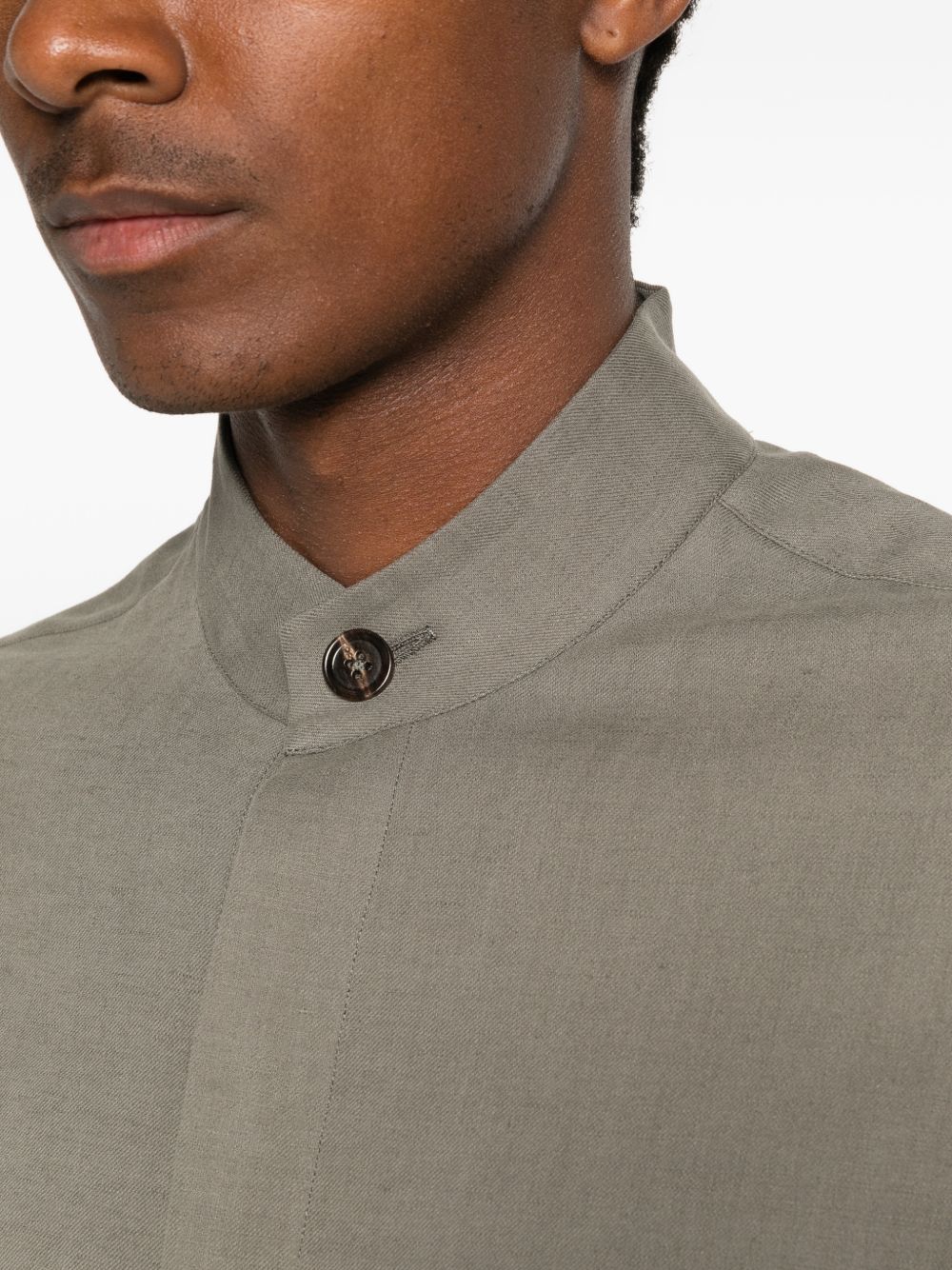 Camicia in lino oasi in verde Zegna - uomo 