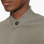 Camicia in lino oasi in verde Zegna - uomo 