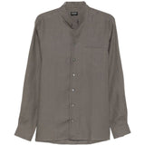 Camicia a maniche lunghe in lino in grigio Zegna - uomo 