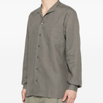 Camicia a maniche lunghe in lino in grigio Zegna - uomo 