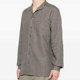 Camicia a maniche lunghe in lino in grigio Zegna - uomo 