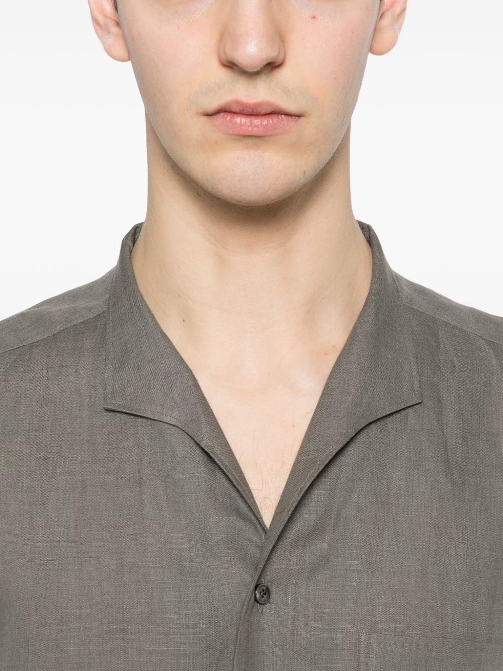 Camicia a maniche lunghe in lino in grigio Zegna - uomo 