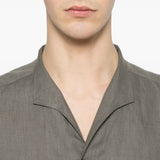 Camicia a maniche lunghe in lino in grigio Zegna - uomo 