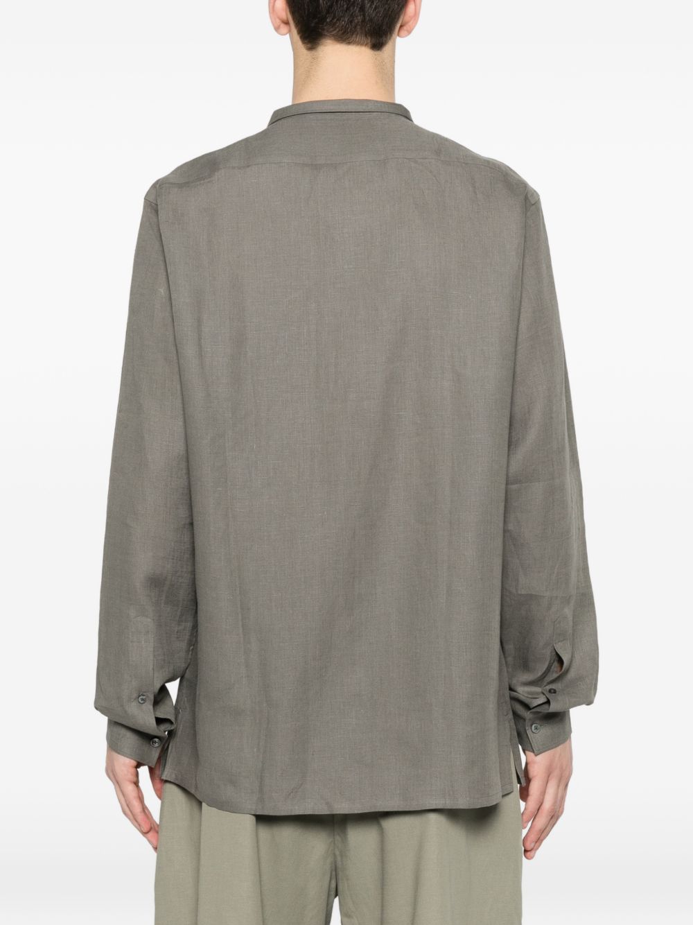 Camicia a maniche lunghe in lino in grigio Zegna - uomo 