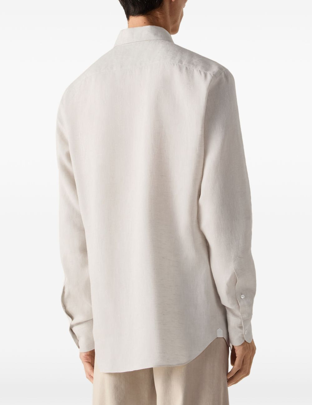 Camicia a maniche lunghe oasi in beige Zegna - uomo 