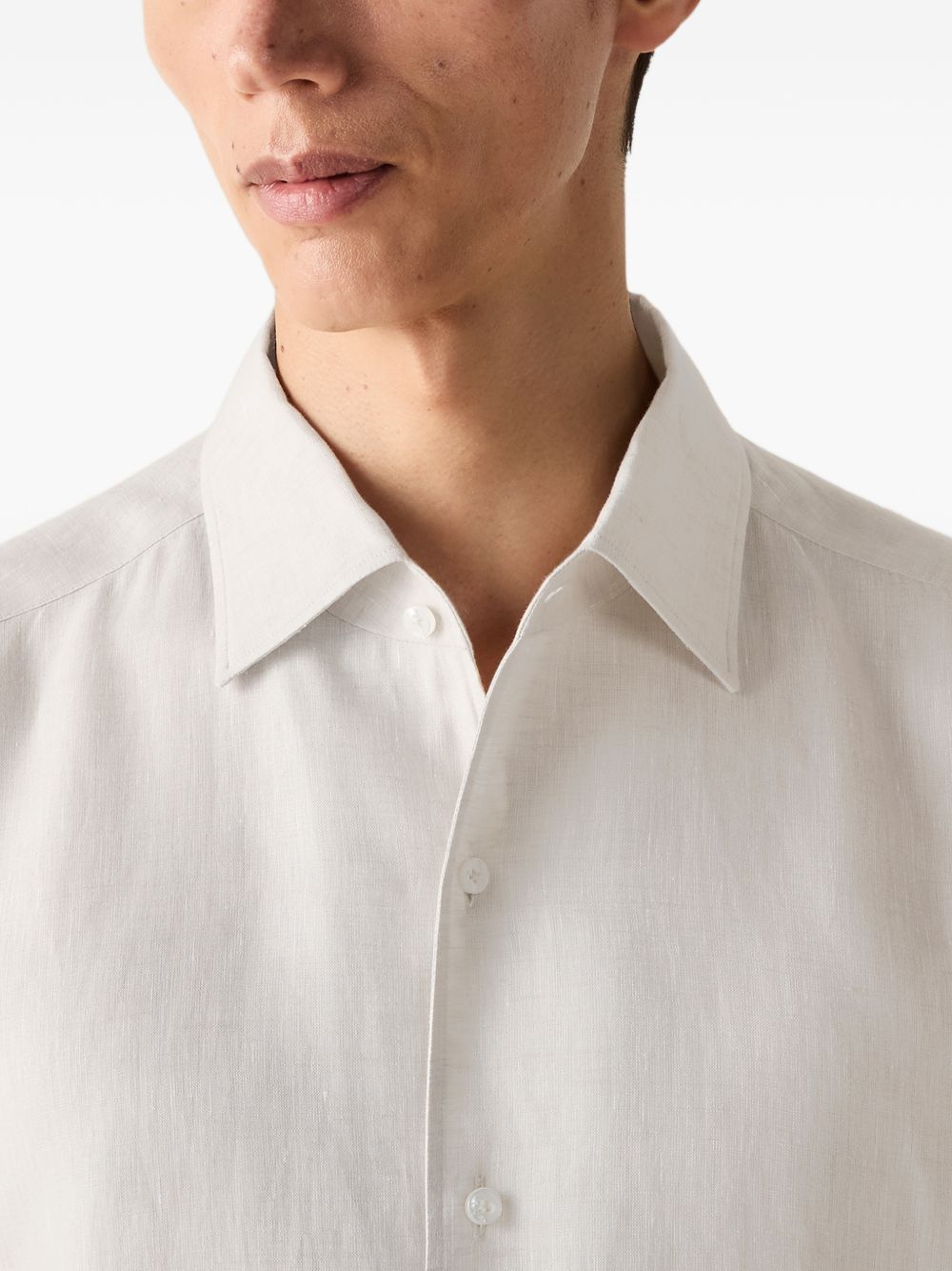 Camicia a maniche lunghe oasi in beige Zegna - uomo 