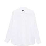 Camicia a maniche lunghe con bottoni in bianco Zegna - uomo 