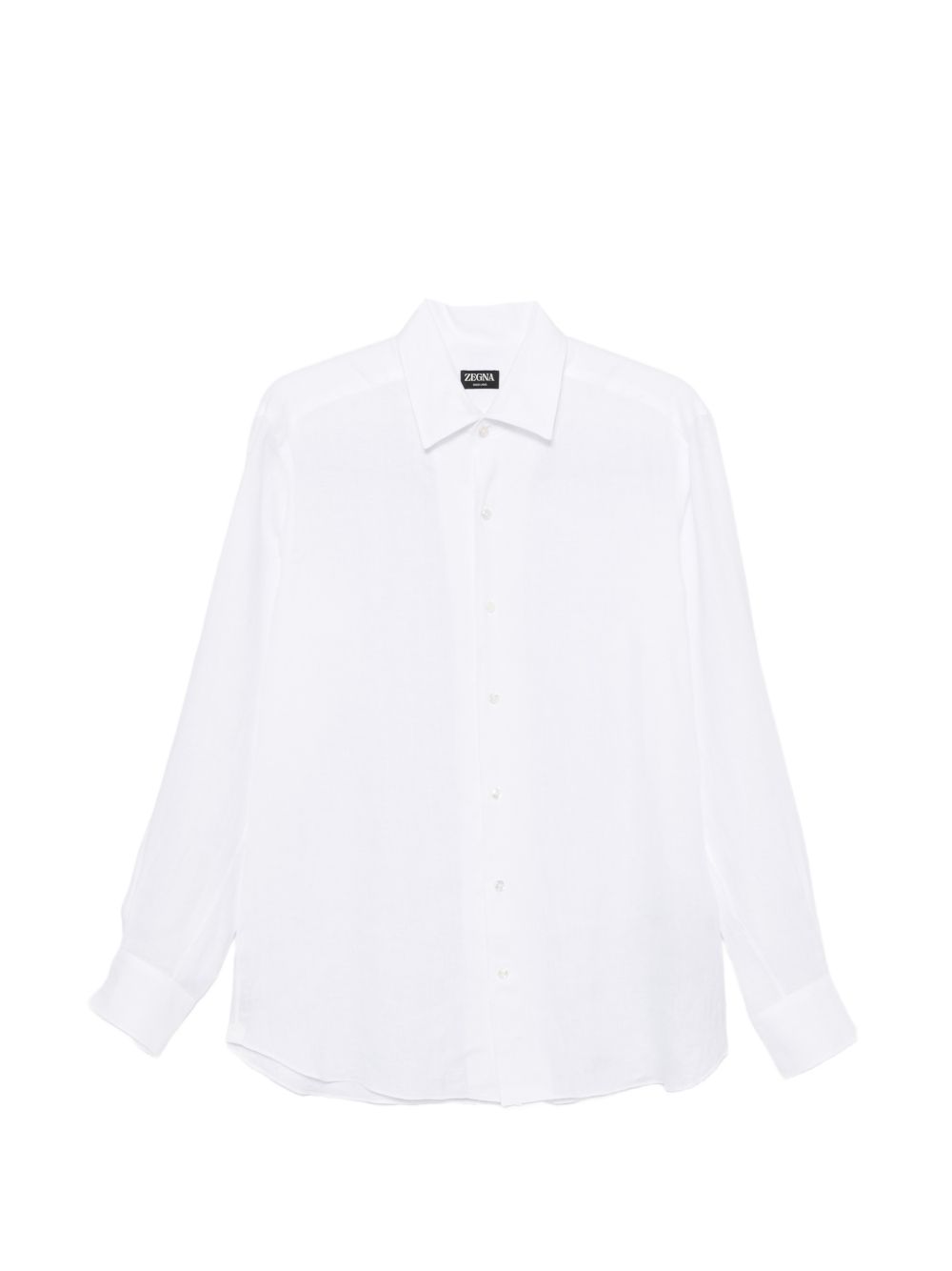 Camicia a maniche lunghe con bottoni in bianco Zegna - uomo 