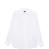 Camicia a maniche lunghe con bottoni in bianco Zegna - uomo 
