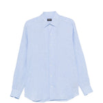 Camicia a maniche lunghe in lino in blu Zegna - uomo 