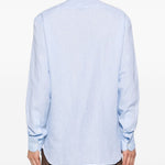 Camicia a maniche lunghe in lino in blu Zegna - uomo 