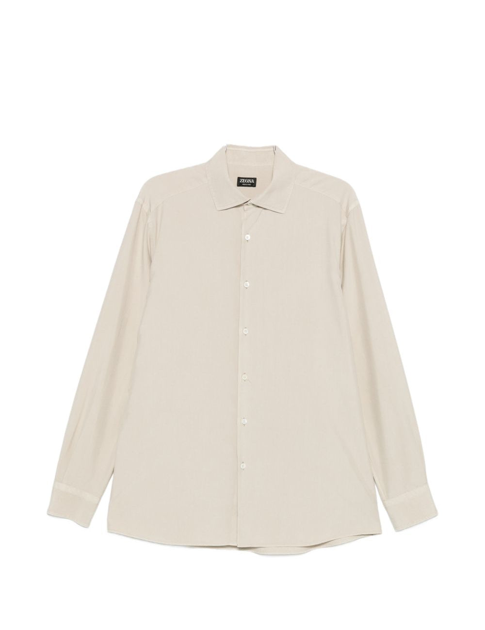 Camicia classica a maniche lunghe in beige Zegna - uomo 