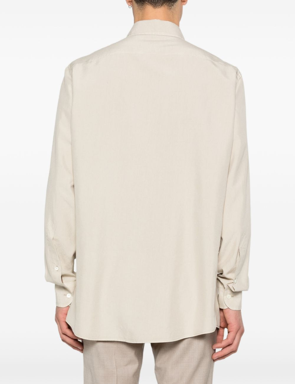 Camicia classica a maniche lunghe in beige Zegna - uomo 