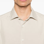 Camicia classica a maniche lunghe in beige Zegna - uomo 