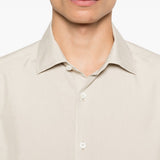 Camicia classica a maniche lunghe in beige Zegna - uomo 