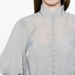 Camicia con bottoni e maniche a tre quarti in blu Zimmermann - donna 