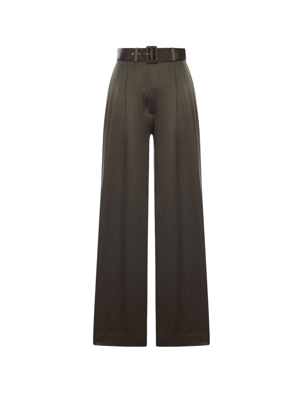 PANTALONI A GAMBA AMPIA CON CINTURA in verde oliva Zimmermann - donna 