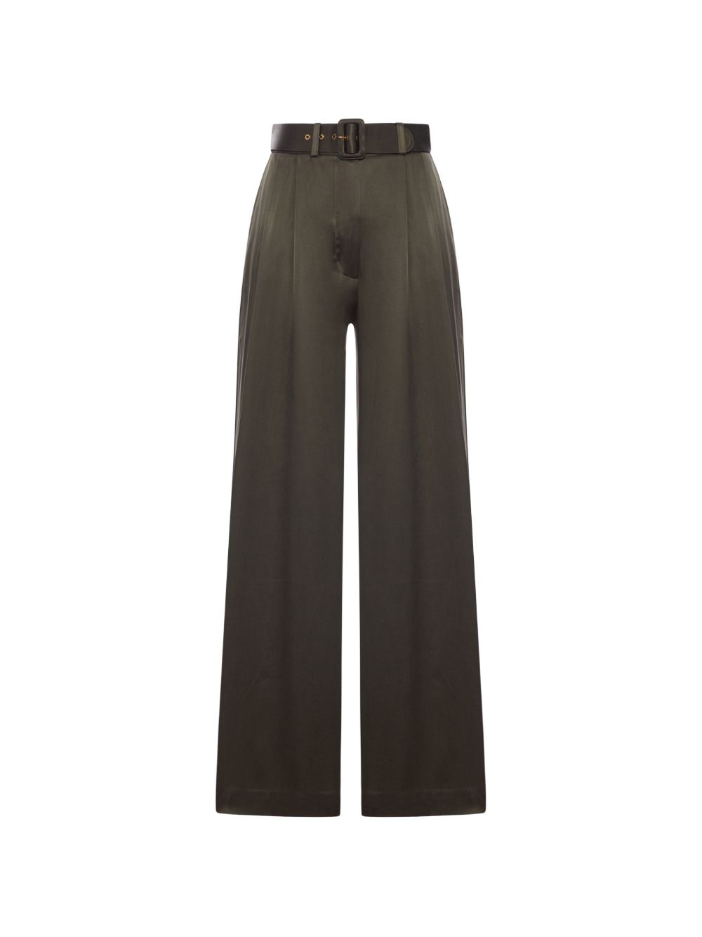 PANTALONI A GAMBA AMPIA CON CINTURA in verde oliva Zimmermann - donna 
