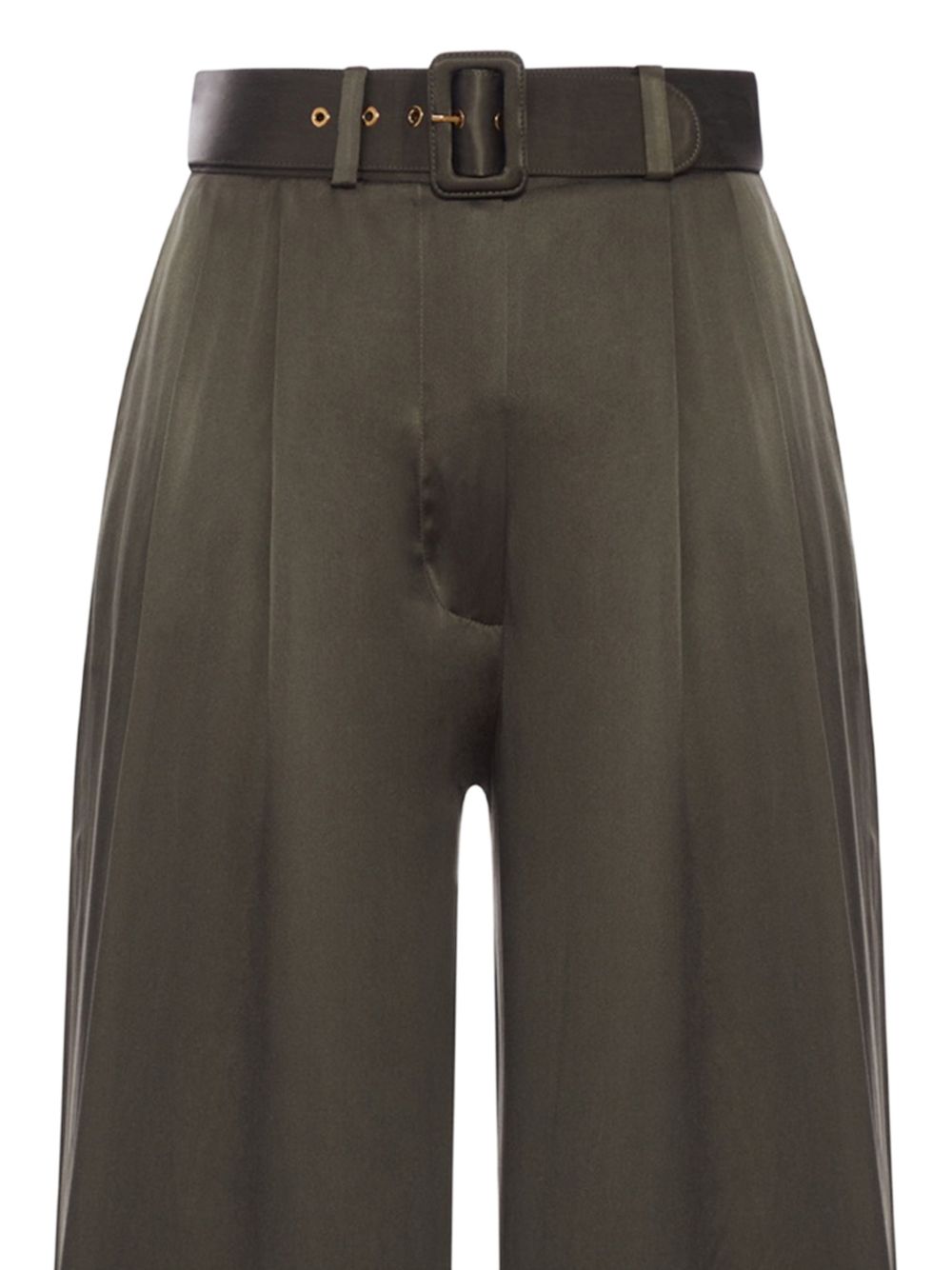 PANTALONI A GAMBA AMPIA CON CINTURA in verde oliva Zimmermann - donna 