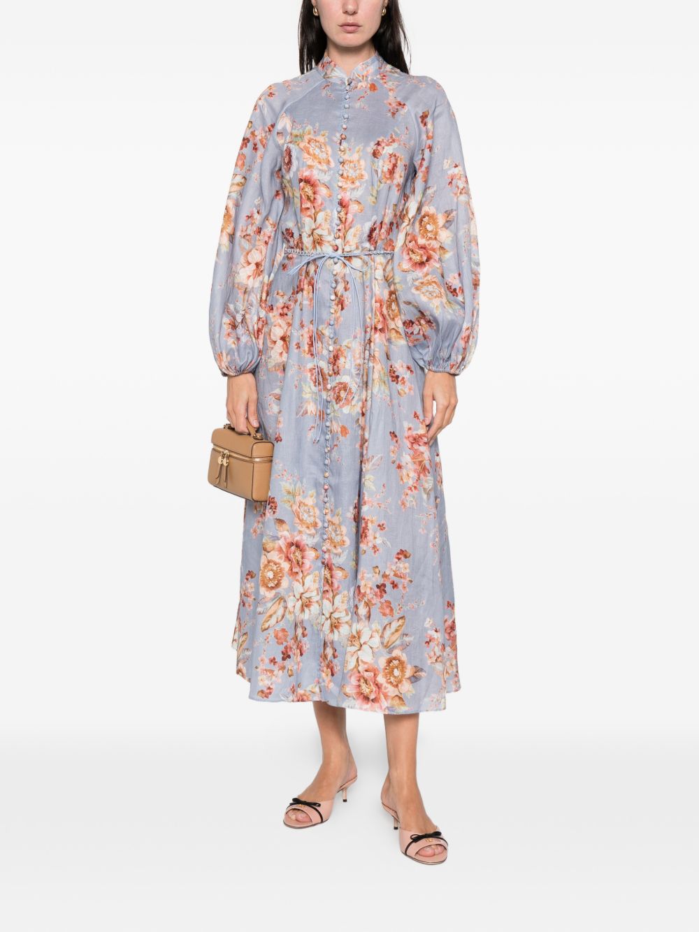 Abito midi a fiori Awaken Billow in blu Zimmermann - donna 