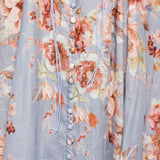 Abito midi a fiori Awaken Billow in blu Zimmermann - donna 