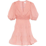 Abito mini con pieghe in rosa ZIMMERMANN - donna 