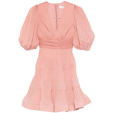 Abito mini con pieghe in rosa ZIMMERMANN - donna 