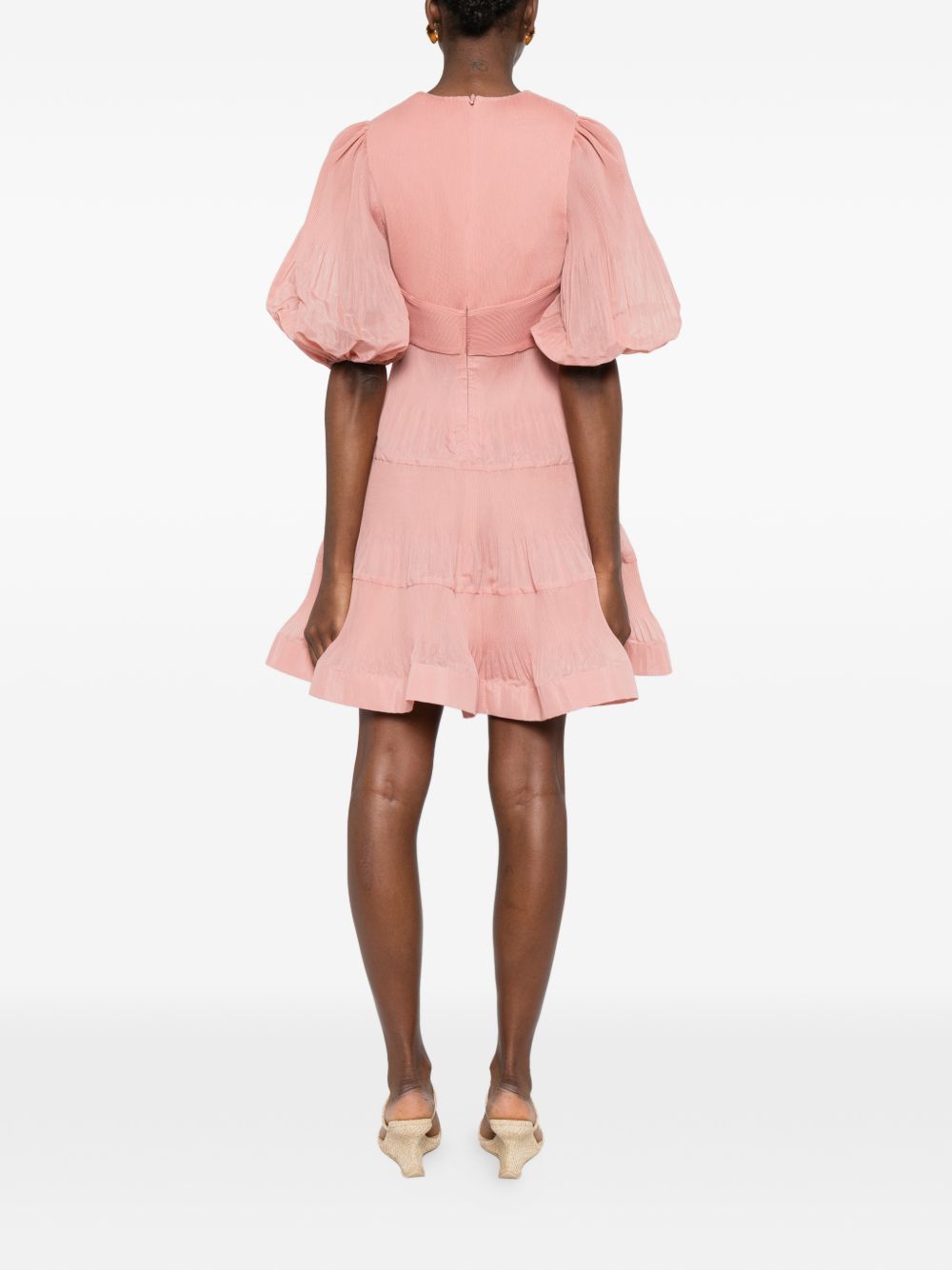 Abito mini con pieghe in rosa ZIMMERMANN - donna 