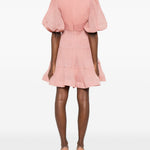 Abito mini con pieghe in rosa ZIMMERMANN - donna 