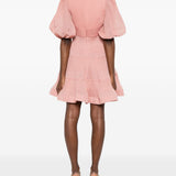 Abito mini con pieghe in rosa ZIMMERMANN - donna 